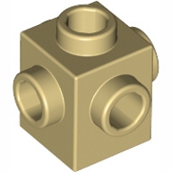Lego kostka (kostička) 1x1 s nopy na čtyřech stranách, béžová (473305, 4155709, 4238184, 6189167)